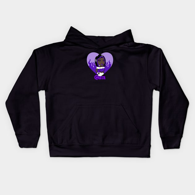 Queen Doll girl Purple-Out v3.2 Kids Hoodie by Just In Tee Shirts